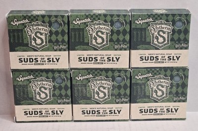 6x Dr Squatch HARRY POTTER BAR SOAP Slytherin House ''Suds Of The Sly'' (LOT OF 6)