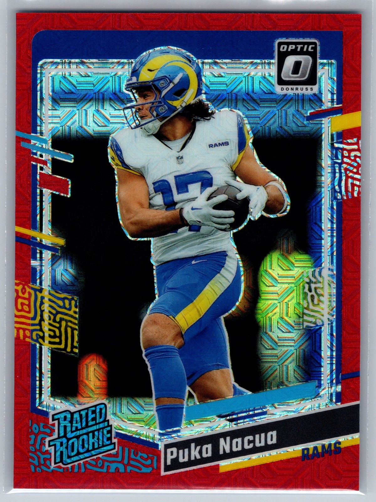 2023 Donruss Optic Puka Nacua Rookie Red Mojo #238 Los Angeles Rams