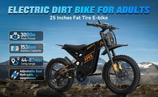 Electric Dirt Bike 3000W 25" Fat Tire 48V 32AH 7 Speed For Adults Mountain EBike - Image 3
