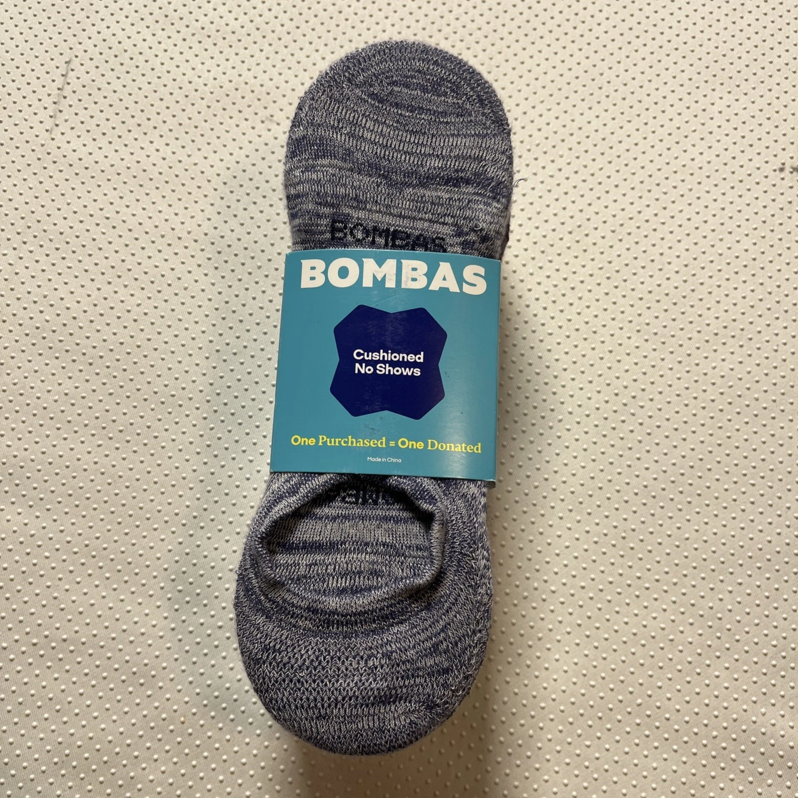 BOMBAS 6 Pk Size L Unisex Cotton Blend Cushion No Show Heel Grip Sock Multi NWT