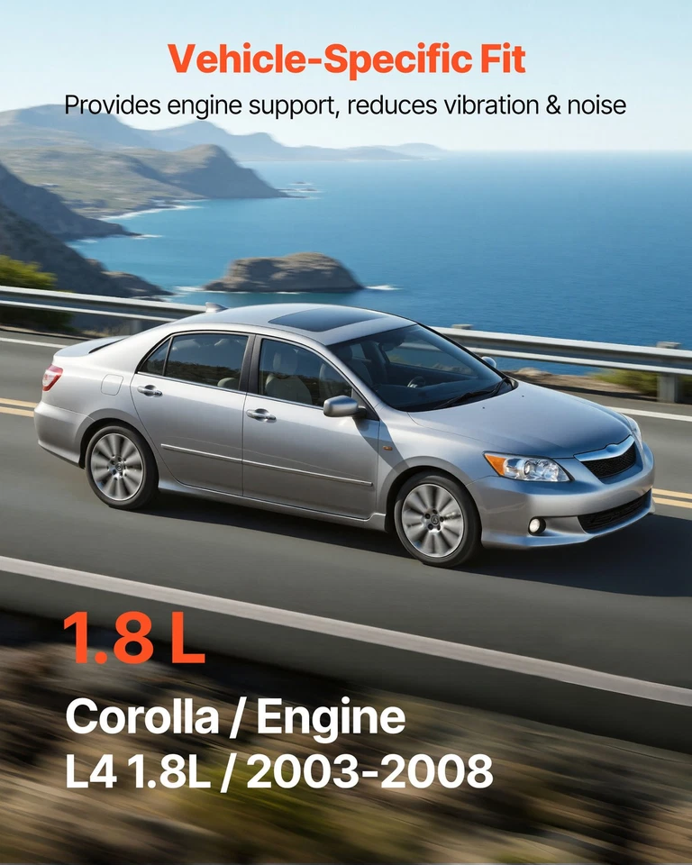 VEVOR Engine Motor Transmission Mount Set 4 for 2003 2008 Toyota Corolla 1.8L L4 Foto 4 de 4