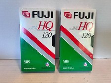 Lot Of 2 Fuji Film VHS Blank Video Tapes 6 hours HQ 120 High Quality NEW SEALED