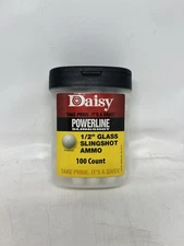 Daisy PowerLine 1/2-inch Glass Slingshot Ammunition In A 100-count Container.