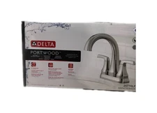 Delta Portwood 4 in. Centerset 2-Handle Bathroom Faucet in Chrome