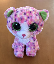 TY Silk Beanie Boos Sophie Pink Cat Glitter Eyes Plush 6"