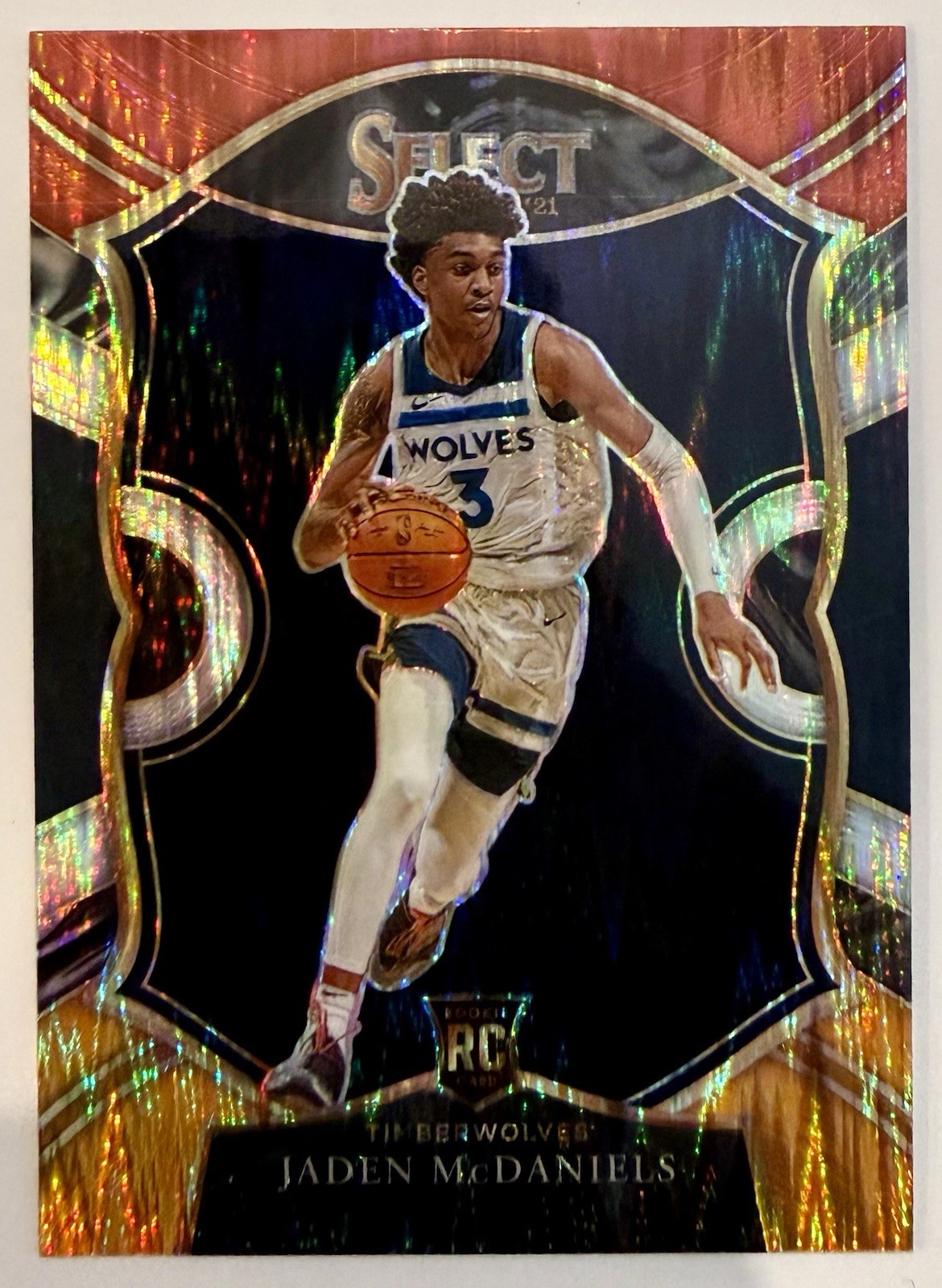 2020 Panini Select Jaden McDaniels #88 Tri-Color Prizm, RC