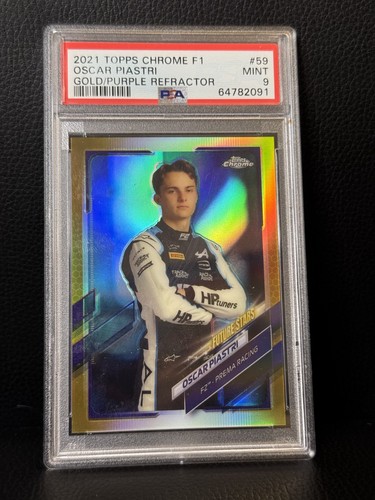 Oscar Piastri [Gold Purple] #59 2021 Topps Chrome Formula 1 card
