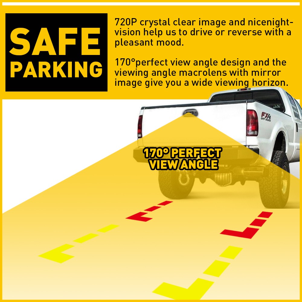 Tailgate Handle with Rear View Camera Backup Camera Fit Ford F150/F250/F350/F450