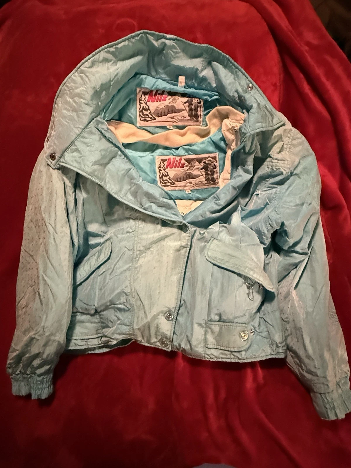 Nils Ski Jacket Coat Womens 8 Turquoise 80s 90s Vtg Snow