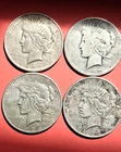 Lot of 4 Peace Silver Dollars - 1 'S' & 2 'D'
