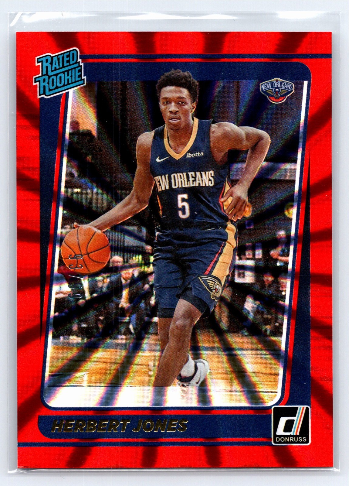 2021-22 Panini Donruss - Rated Rookie Herbert Jones #207 Holo Red Laser 93/99 RC