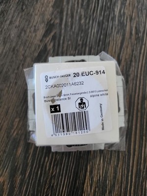 Busch Jäger SCHUKO Steckdosen-Einsatz studioweiß 20EUC-914,Balance SI,  Neu
