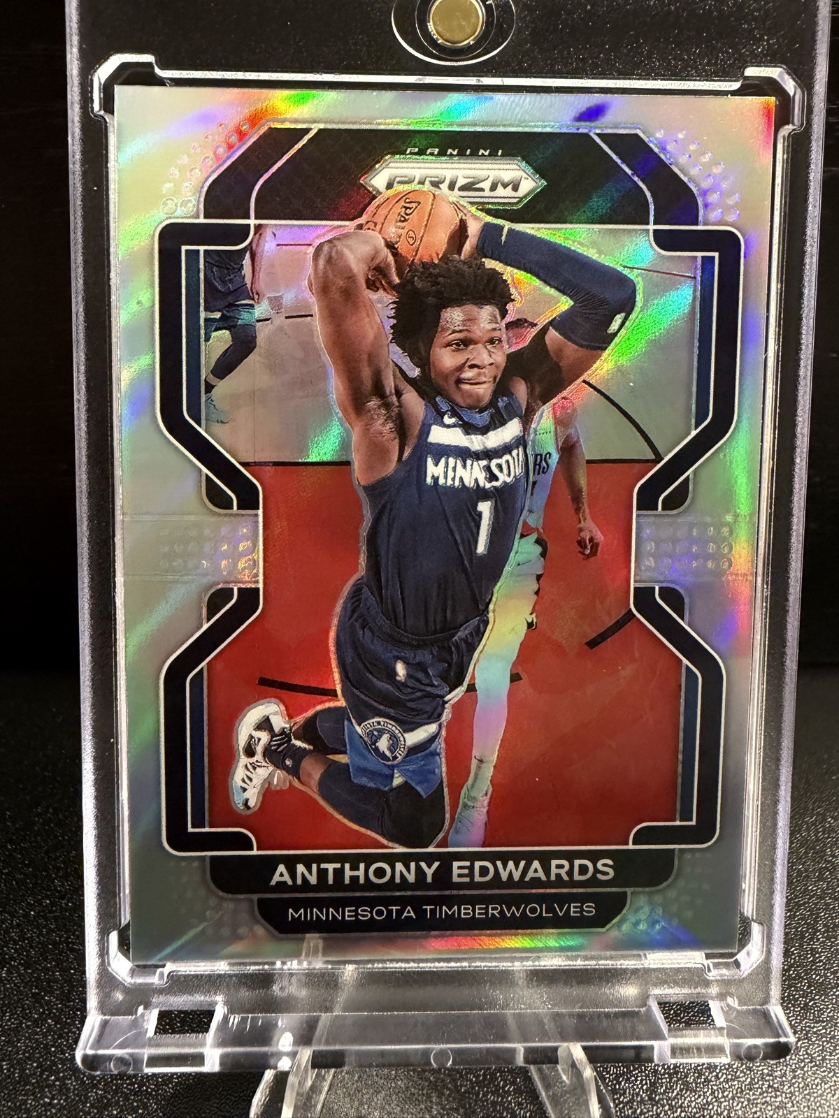 2021-22 Anthony Edwards Prizm Silver Prizm #37 - Minnesota Timberwolves