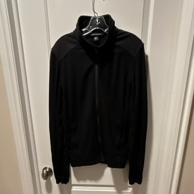 Mission Workshop Black Mid-Length Men's Jacket Stand Collar Zip Size M Bosun 