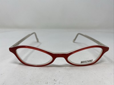 MOSCHINO Italy M 3610-V 327 49-17-135 Red/Bone Full Rim Eyeglasses Frame X592