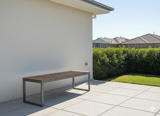 Gartenbank aus Akazienholz, ca. 130 x 35 x 45 cm