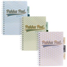Image of Pukka Pad Haze A5 Project Book – Pack of 3 Wirebound Notebooks with 5 Reposition