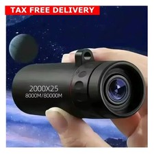 2000X25 HD Monocular Telescope Compact Portable for Travel Hiking Stargazing