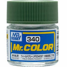 Mr. Hobby Mr. Color Lacquer C340 Semi Gloss Field Green FS 34097  10ml C340