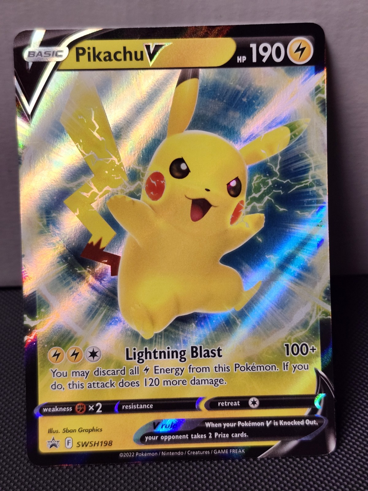 Pikachu V SWSH198 - Black Star Promo - Ultra Rare Holo Pokemon Card Near Mint