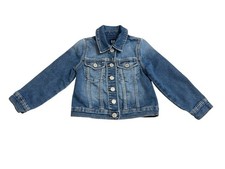 Gap Denim Toddler Girls 4 Years Long Sleeve Jacket Medium Wash Blue Button
