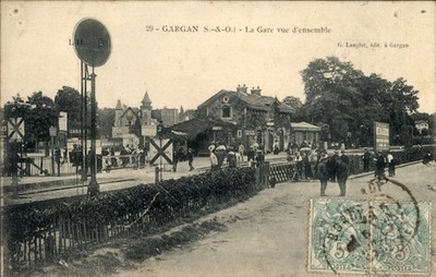 Postcard Gargan Seine Saint Denis, La Gare vue d'ensemble - 4651932