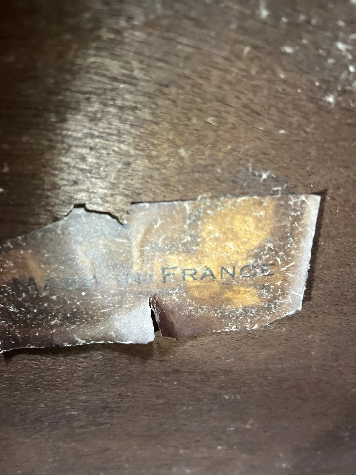 French Inlay SideTable 3 Draw NO  Marble Top Vintage Hardware Craftsmanship - Image 4 of 4