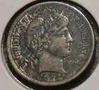 Silver Dime - Barber - 1916 (Sharp grade.  Tarnished black.) [237]