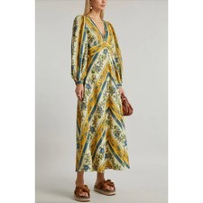 NEW Alemais Quinn Linen Midi-Dress size US 0