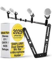 Stereo Array Spacing Bar Microphone Holder with Ruled Markings Assembled - Mo...