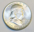 1950 Franklin Silver Half Dollar ~ 90% ~ High Grade!