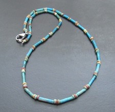 NILE  Ancient Egyptian Amulet Mummy Bead Necklace ca 600 BC