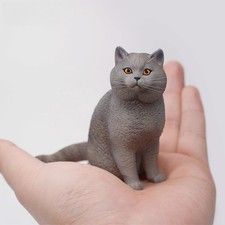 1/6 Scale British Shorthair/Blue/Black Cat Animal Figure Home Car Sence Ornament