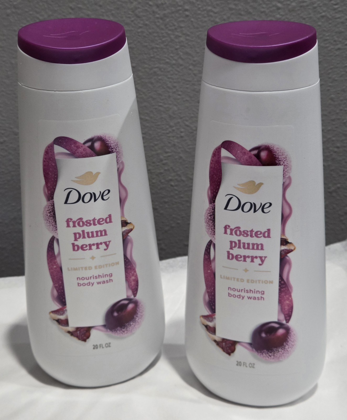Lot Of 2 Dove  Holiday Treats Body Wash - Limited Edition Frosted Plum Berry