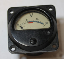 Misuratore da pannello vintage BMR da 0 a 15 Volt tensione bachelite 2" 743