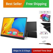 Portable Monitor 15.6 Inch 1080P USB-C HDMI U...