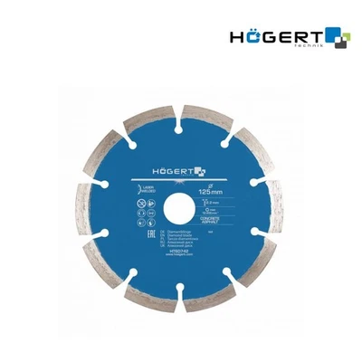 125mmDiamond Blade Disc 22.2mm Bore Högert HT6D742 Concrete Asphalt Laser Welded - Image 1 of 2