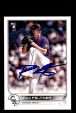 Signed Baseball Card Auto Ryan Feltner 2022 Topps #373 Colorado Rockies
