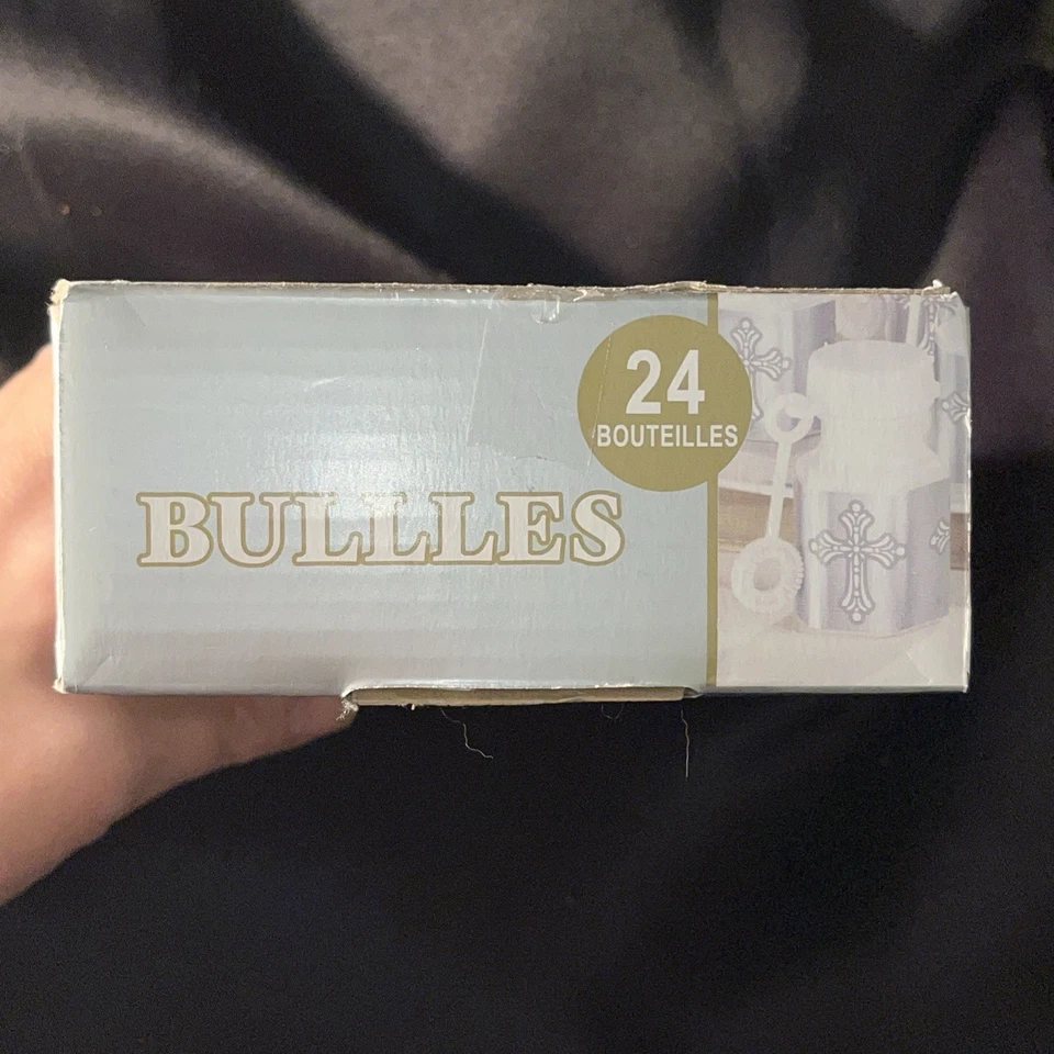 Wedding Bubbles 24 Count Silver With Cross On Each Bottle New In Box - Image 3 of 4