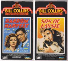 RARE VHS Video Tape BILL COLLINS MOVIE COLLECTION Small Box Ex-Rental Set Lassie