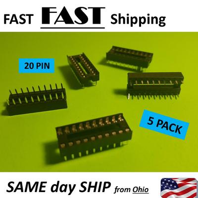 5x 20 pin chip socket --- IC DIP ---- 20pin | eBay