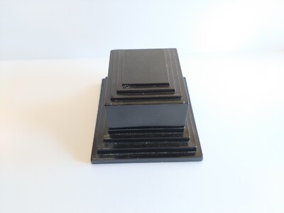 VINTAGE ART DECO BLACK CELLULOID PRESENTATION RING BOX