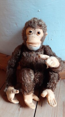 Sehr alter Steiff  Affe JOCKO 30  cm. Mit Beschädigung. 