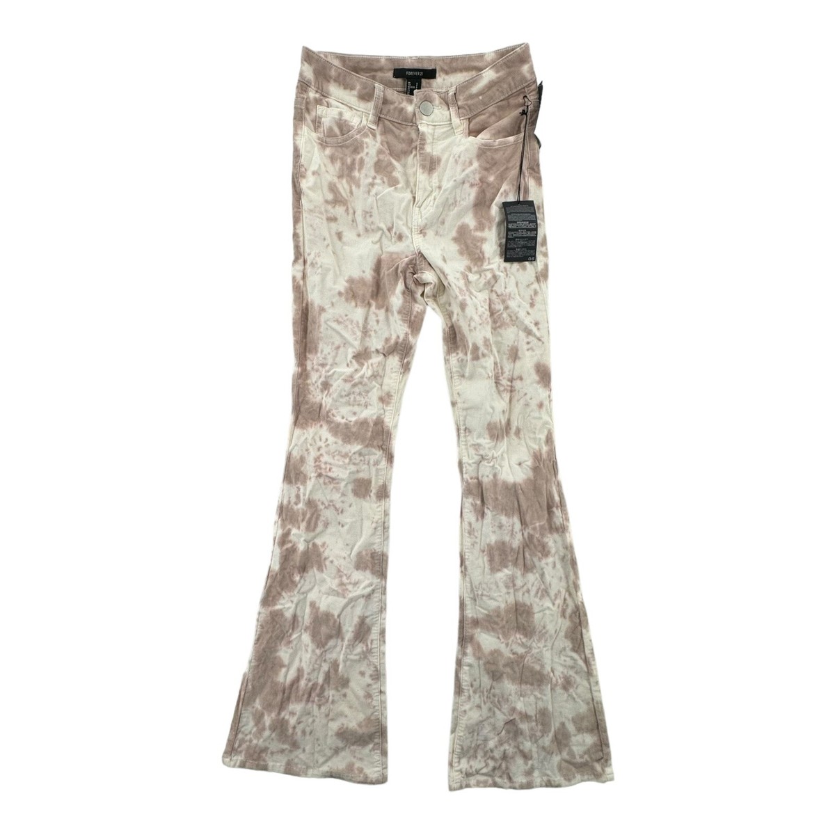 Forever 21 Jeans Womens Size Small Corduroy Pants Flared Lightweight Tie  Dye NEW