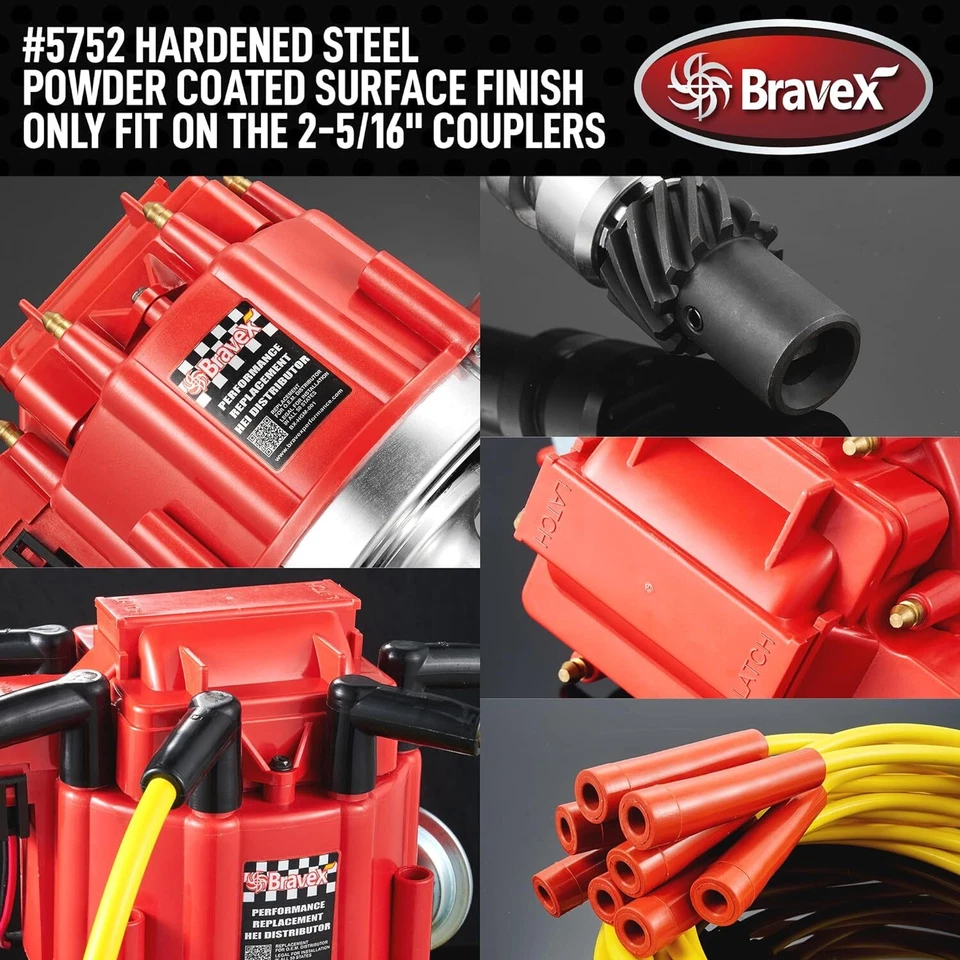 HEI Distributor for Chevy Small Big Block w/ Spark Plug Wires Ignition Combo Kit - Image 3 of 4