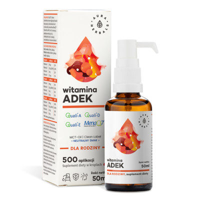ADEK Vitamins Tropfen für die Familie 50ml mit MCT Öl - bis zu 500 Portionen