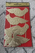 Vintage Aleene's Decoupage Gold Paper Lace Wings New Old Stock Sealed Japan 