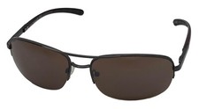 Timberland Sunglass Mens Brown Rimless Metal Aviator, Solid Brown Len TB7113 12G