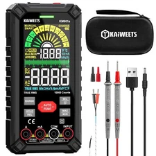 KAIWEETS Digital Multimeter 10000 Counts TRMS Auto Ranging, Rechargeable Smar...