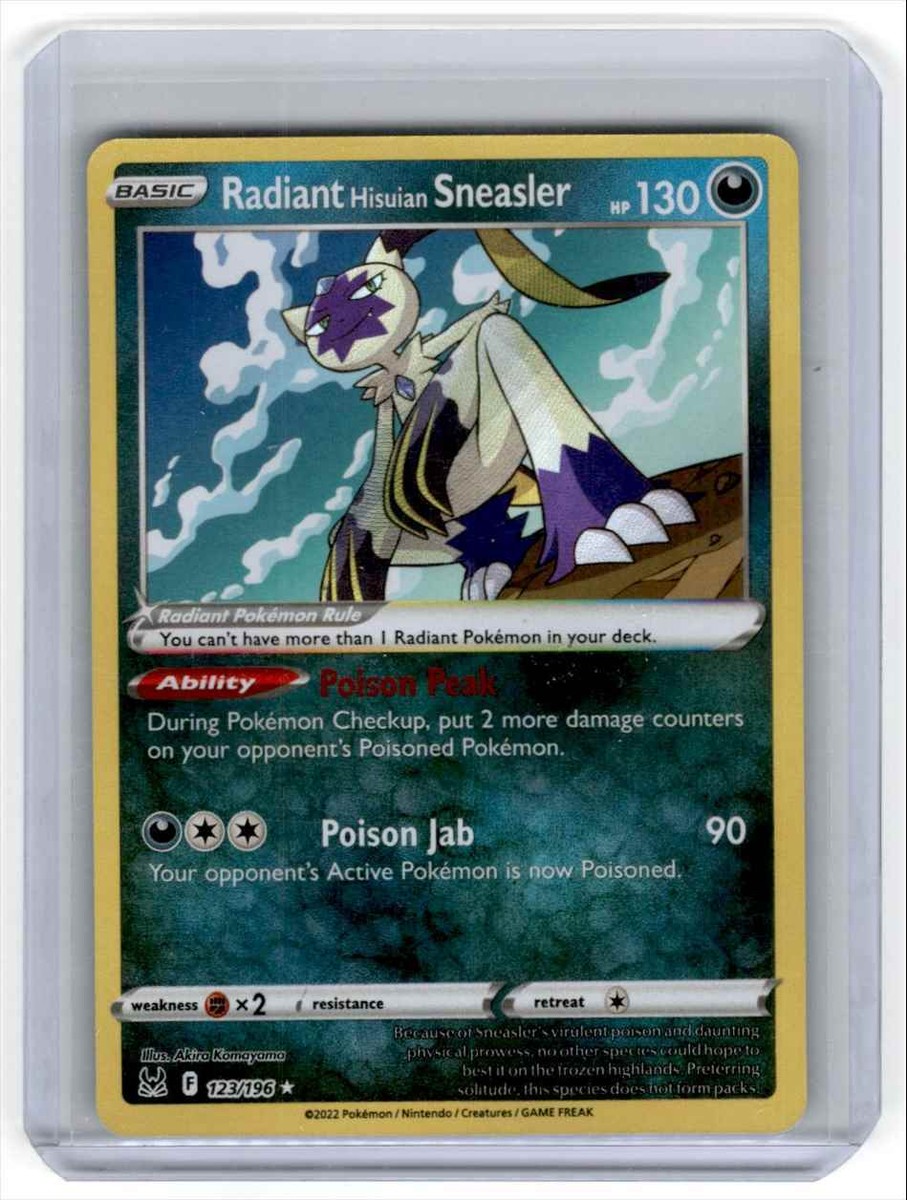 sneasler pokemon card Pokemon Trading Card TCG Radiant Hisuian Sneasler #123